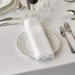 White Napkin 100% Cotton 56cm x56cm Hemmed 137 Thread