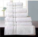 White Bath Towels 650GSM Pack 5 Mayfair