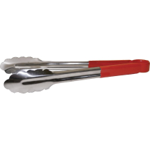 Hygiplas Colour Coded Red Serving Tongs 300mm 11inch