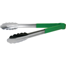 Hygiplas Colour Coded Green Serving Tongs 300mm 11inch