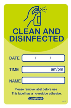 Clean & Disinfected Labels Roll of 500