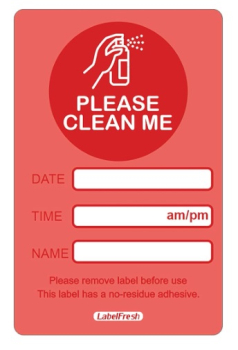 Please Clean Me Labels Roll of 500