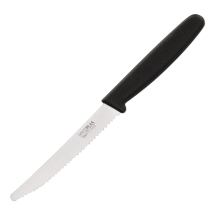 Hygiplas Serrated Tomato Knife Black 10.5cm Hygiplas Serrated Tomato Knife Black 10.5cm