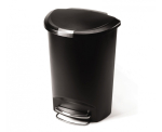 Black Semi-Round Pedal Bin 50 ltr Simple Human