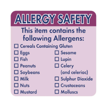Hygiplas Allergen Food Labels (500 pack) Hygiplas Allergen Food Labels (500 pack)
