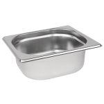 Vogue Stainless Steel 1/6 Gastronorm Pan 65mm (1Ltr)