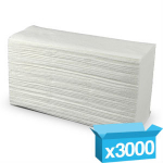 Z-Fold 2ply White Hand Towel 3000 ZFWHT - 220 x 240mm