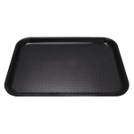 Kristallon Plastic Fast Food Tray Black Large 450mm