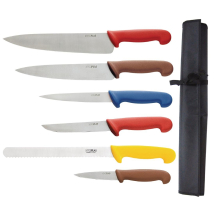 Hygiplas Colour Coded Chefs Knife Set with Wallet Hygiplas Colour Coded Chefs Knife Set with Wallet
